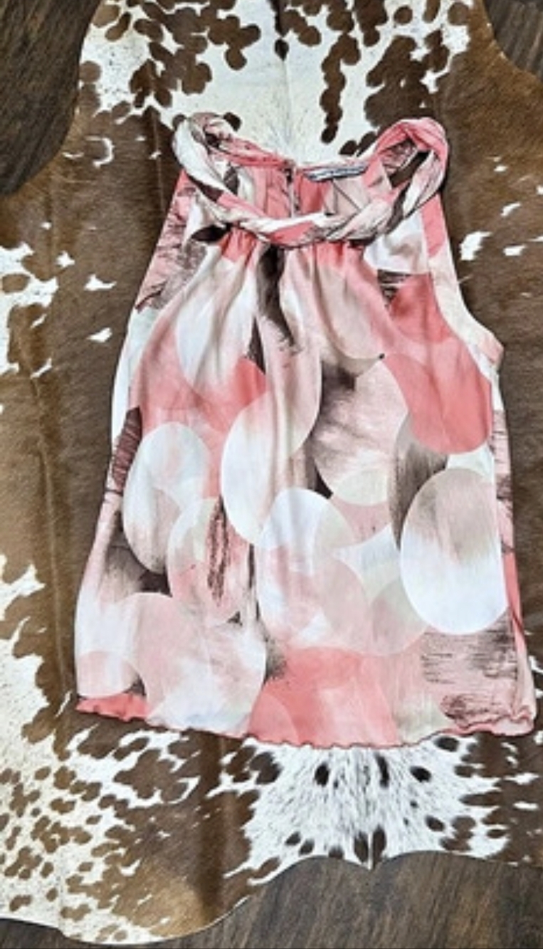 Signature by Larry Levine Abstract Pink Mini Dress